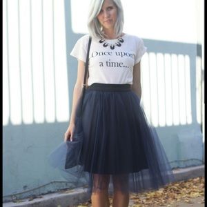 Marina | Tulle Royal Blue Midi Skirt